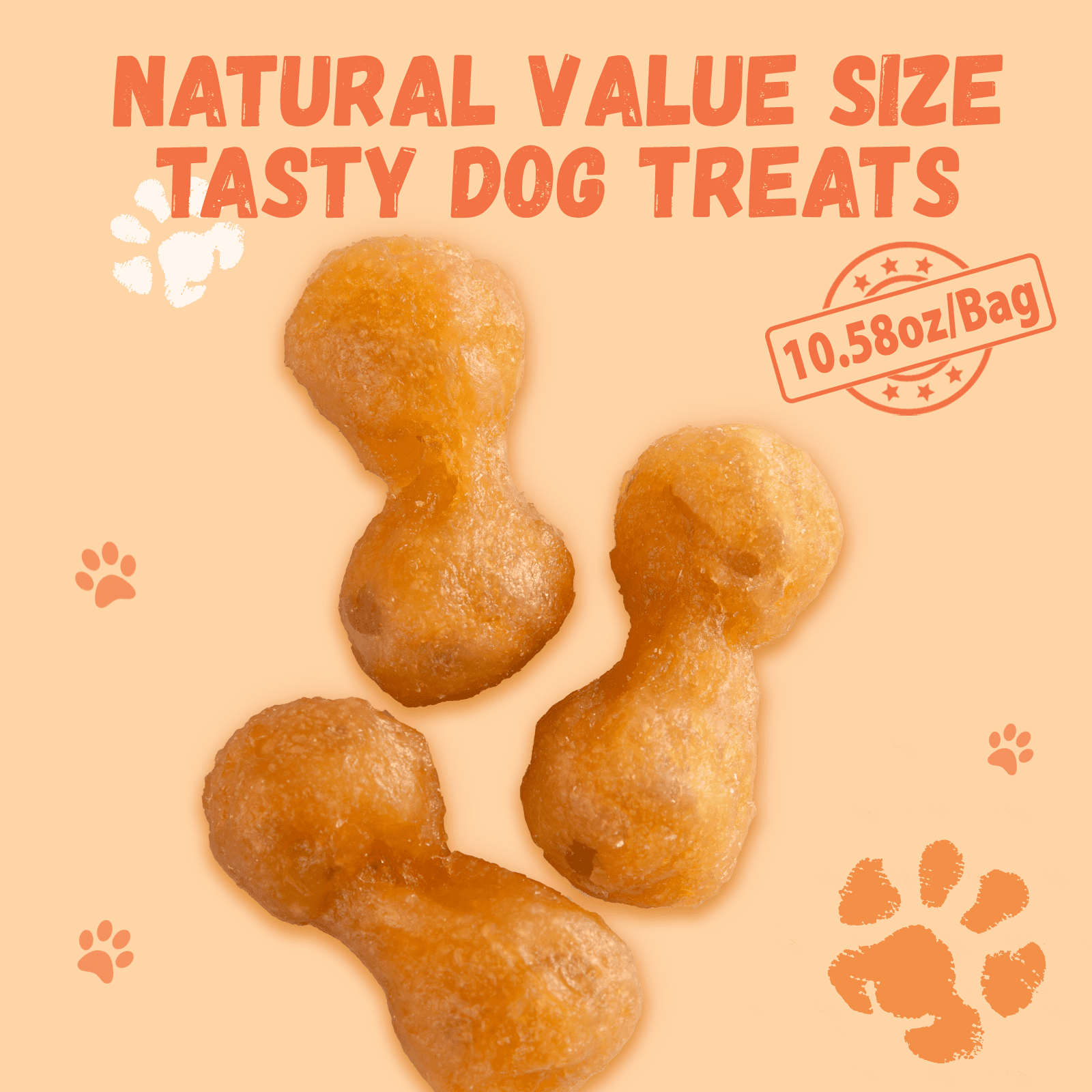 (2 pack) Pawmate Chicken ＆ 2.5" Peanut Butter Bones Dog Treats, Low Fat Natural Treats for All Dogs, 11oz