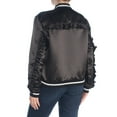 thumbnail image 2 of RACHEL ROY $99 Womens New 1408 Black Ruffled Bomber Casual Jacket XL B+B, 2 of 2