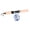 Blue, variant on BOKYAN 26in Telescopic Fishing Rod and Reel Combo Portable Outdoor Winter Ice Fishing Tackle Accessories Gold
