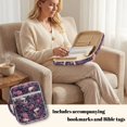 thumbnail image 4 of Xixirimido Quilted Bible Cover Case for Women Men Large Carrying Bag Book Tote Bags with Handle Bible Study Supplies Christian Gifts, Gothic Skulls Pink Roses Pattern, 4 of 7