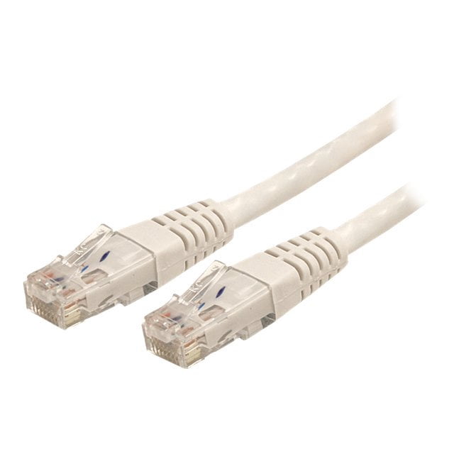 StarTech.com 50 ft White Cat6 / Cat 6 Molded Patch Cable 50ft - Patch cable - RJ-45 (M) to RJ-45 (M) - 50 ft - UTP - CAT 6 - molded - white