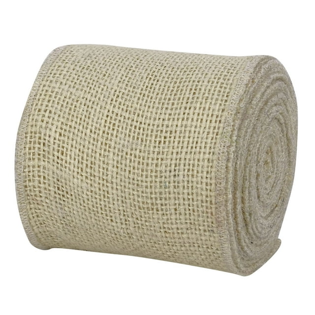 IBA Indianbeautifulart 10 Yard Roll Natural Burlap Fabric Trim Wedding Embellishments Ribbons For Crafts