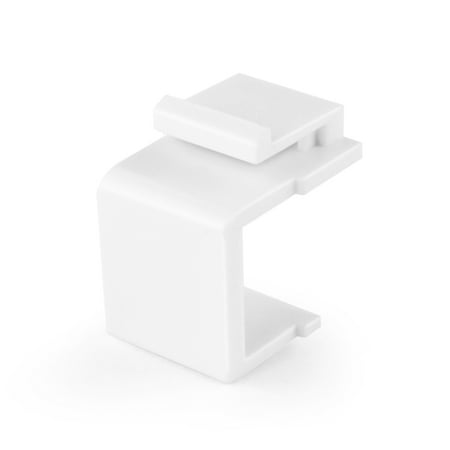 - Blank Keystone Jack Coupler Insert Snap In Female Module Connector Socket Adapter Port For Wall Plate Outlet Panel (White)