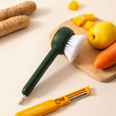 

Baozhu 2in1 Fruit Vegetable Cleaning Brush with Peeler