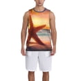 thumbnail image 6 of Rocae Starfish Sunset Sea Beach for Men's Basketball Jersey Lightweight and Breathable Athletic Tank Top,Quick-Drying Sports Jersey, 6 of 9