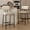 White, variant on HomeZeer Bar Stools Set of 2, 26" Counter Height Barstools with Back and Footrest, Square Fabric Upholstered Stools, White