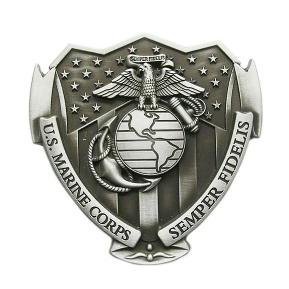 Vintage US Marine Hero Belt Buckle Gurtelschnalle