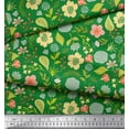 thumbnail image 3 of Soimoi Green Poly Georgette Fabric Leaf Floral Decor Fabric Printed Yard 52 Inch Wide, 3 of 3