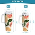 thumbnail image 6 of Yayeee 40oz Double-Wall Insulated Stainless Steel Tumbler with Handle Bottle, Watercolor Grapefruit, 6 of 8