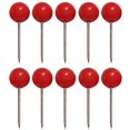 thumbnail image 1 of Push pins Beads Head map Tacks with Stainless Point for Office Home Crafts DIY Marking - 500pcs (Red), 1 of 8