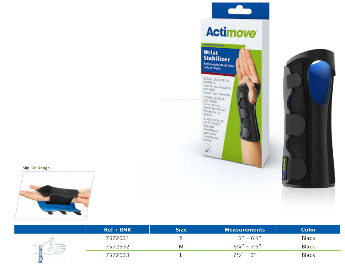 Actimove Manus Wrist Stabilizer Right/Left Black