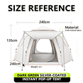 thumbnail image 3 of WFYL 3-4 Person Tent for Camping, Camping Tent w/ Carry Bag, Wind Ropes & Stakes, Tent poles, Instant Tent for Outdoor, Hiking, Traveling, Off-white, 3 of 7
