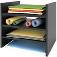 thumbnail image 6 of Ballucci 4-Tier Wood Paper Organizer, Compatible with Kalax Cube Storage Shelves, Black, 6 of 7