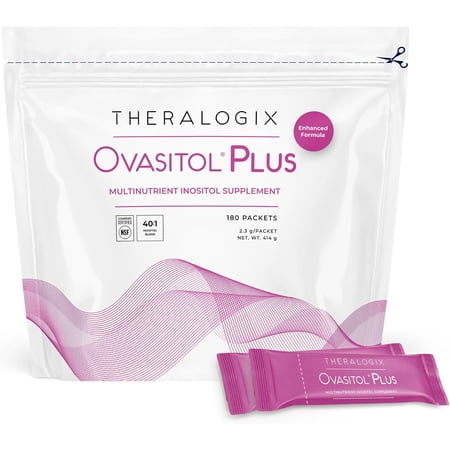 Theralogix, Ovasitol Plus, Metabolic Health Supplement, Myo-Inositol & D-Chiro Inositol+Chromium Picolinate+Alpha-lactalbumin & Vitamin D, 90-Day Supply, Unflavored, 180 Count