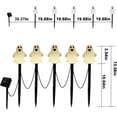 thumbnail image 2 of Solar Halloween Ghost Pathway Lights Decorations, Halloween Ghost Stake, Lighted 3D Ghost Outdoor Waterproof for Garden, Pathway and Yard Decoration (Warm White, 5 Pack), 2 of 11