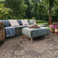 thumbnail image 4 of SAFAVIEH Courtyard Clodagh Medallion Indoor/Outdoor Area Rug, Black/Natural, 6'7" x 9'6", 4 of 15