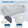 thumbnail image 3 of Almohada inflable de viaje para acampar con funda de cojín extraíble, almohada ergonómica, cómoda almohada para el cuello para viajes/al aire libre, almohada inflable para el cuello de viaje,, 3 of 5