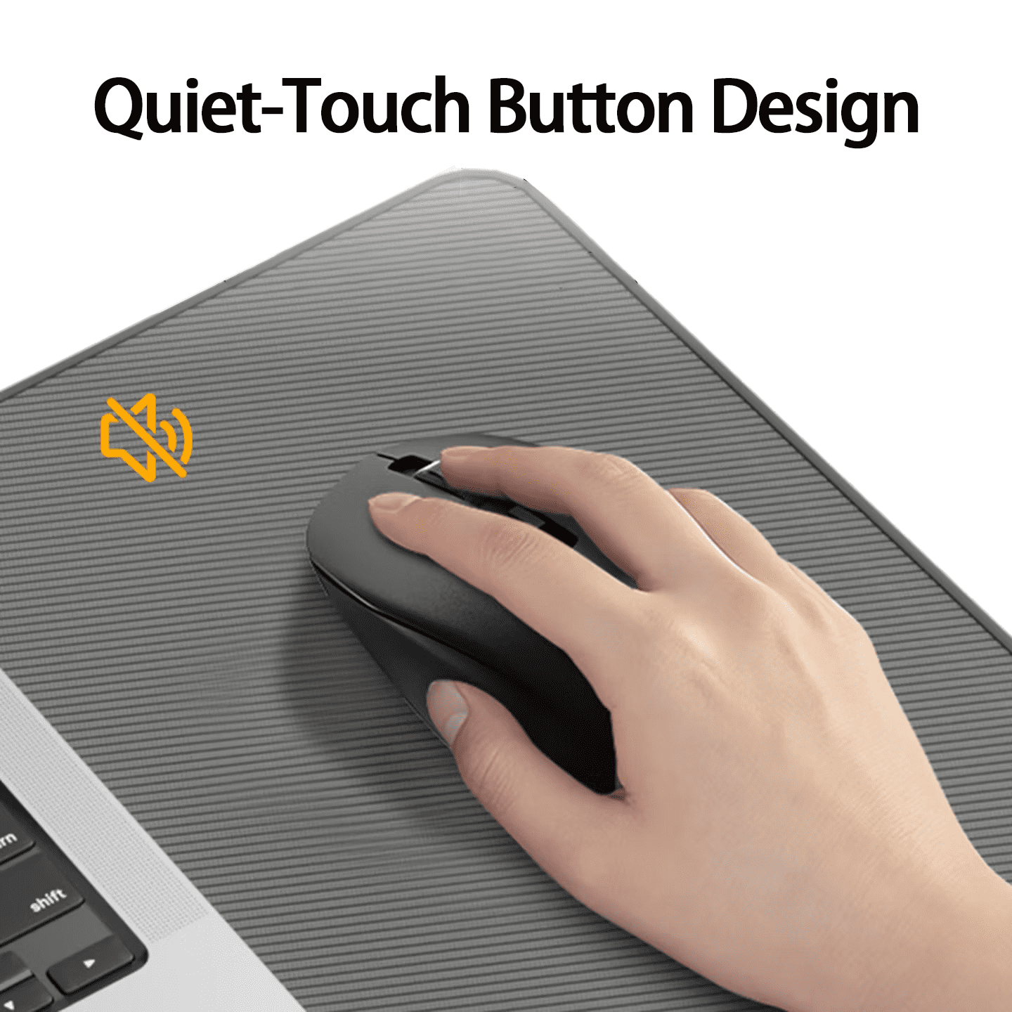 HP S1000 Plus Quiet Wireless Mouse, Dual Bluetooth & 2.4GHz, Quiet Clicks, 24-Month Battery,1600 DPI, Ambidextrous, Eco-Friendly Design, Multi-OS, Black