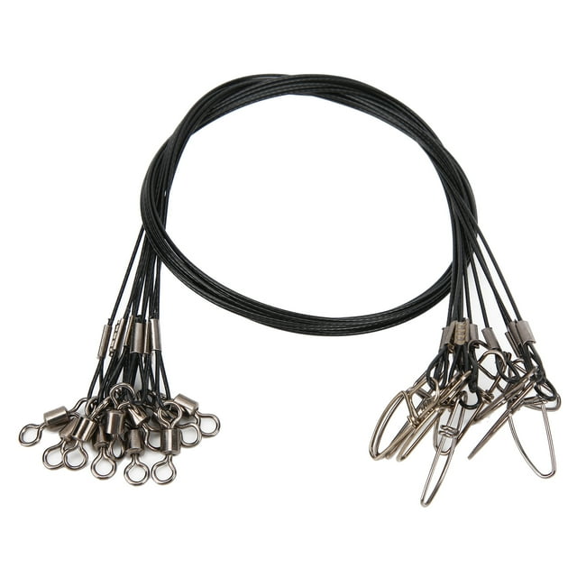 Fishhook Line Trace Wire Leader Swivel Steel Fishing Line Steel Wire Leader With Swivel Anti Bite Steel Fishing Line Steel Wire Leader Fishing Wire Line Leash Anti Bite Steel