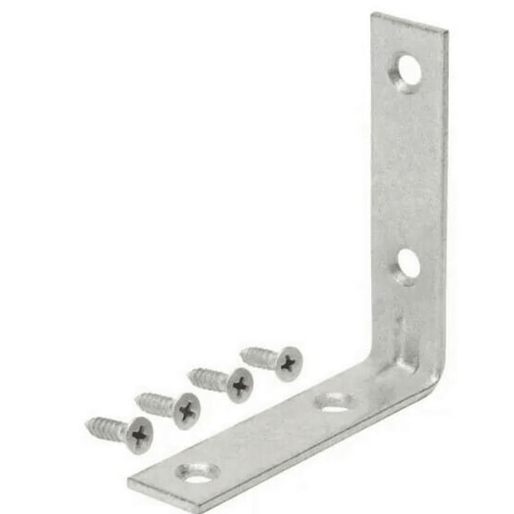 4 Pack Everbilt 2-1/2 in. Galvanized Steel Corner Brace with Screws 14539 266175