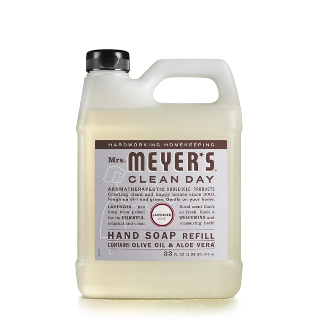 Jabón líquido para manos Refill Mrs. Meyer's Clean Day Lavender, 1 litro
