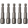 thumbnail image 2 of 5Pcs 8 mm Magnetic Tech Screw Driver Tek Bit Drill Nut Setter Roofing Cladding, 2 of 9