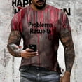 thumbnail image 2 of T-shirt à Manches Courtes Col Rond Imprimé Thème Halloween Festival Carnaval pour Hommes, 2 of 4