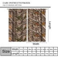 thumbnail image 3 of Forest Camouflage Curtains Forest Camo Trees Branches Oak Leaves Hunting Lodge Camp Cabin Curtain with Rod Pocket for Bedroom Living Room Drapes Window Treatments 2 Panels Set 84" W X 84" L, 3 of 6