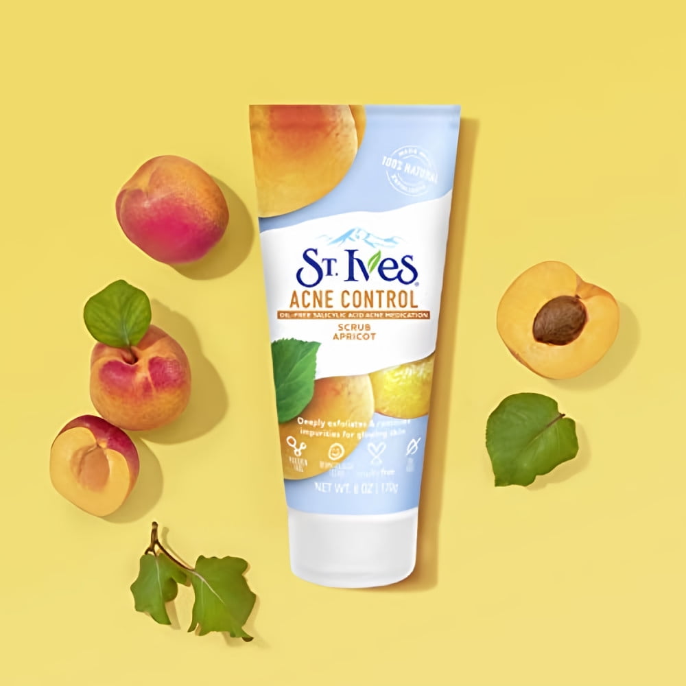 St. Ives Acne Control Face Scrub, Apricot, 6 oz (Packaging May Vary) (Pack of 4)