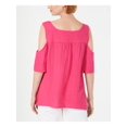 thumbnail image 2 of STYLE & COMPANY $45 Womens New 0322 Pink Cold Shoulder Casual Top L B+B, 2 of 4