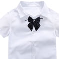 thumbnail image 5 of Fesfesfes Big Boys 2-15 Years Old Outfit Set,Summer Academy Style 4-Piece Suit,Short Sleeve Collared Shirt with Suspenders Tie,Pocketed Shorts Formal Gentleman Kids Clothing, 5 of 6