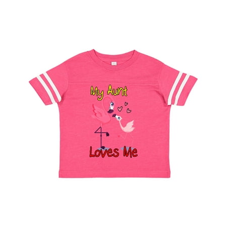 

Inktastic My Aunt Loves Me Flamingo Gift Toddler Boy or Toddler Girl T-Shirt