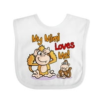 Inktastic My Mimi Loves Me Monkey Boys or Girls Baby Bib