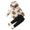 Brown, variant on mgoYE Girls 2 Piece Outfits Fuzzy Hoodies and Patchwork Leggings Clothes Fall Winter Sweatsuits(Brown,3-4 Years)