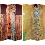 Oriental Furniture 6 ft. Tall Room Divider - Block Bauer - 3 Panel