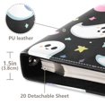 thumbnail image 3 of FORMRS 3 Ring Photo Album 4"x6" Self Adhesive Large Capacity PU Leather Cover, White Halloween Ghost, 3 of 8