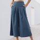 thumbnail image 4 of Pantalón capris con bolsillo para mujer pantalón suelto y fluido cómodo pantalón palazzo ropa diaria, 4 of 8