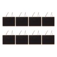 thumbnail image 2 of MasteelfCA 8pcs Chalkboards Hanging Signs Wood Blackboard Plaque Double Side Message Boards, 2 of 7