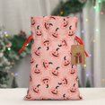 thumbnail image 4 of Fuzoiu Smiling Pink Pumpkins Print Christmas Gift Bag,Burlap Gift Bag with Drawstring Closure & Hang Tag,Perfect for Holidays, Birthdays, and Special Occasions-Small, 4 of 7