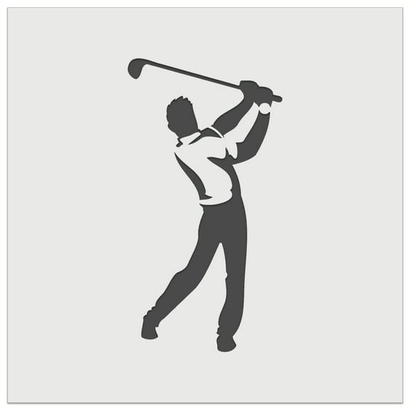 Man Swinging Golf Club DIY Cookie Wall Craft Stencil - 5.5 Inch