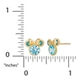 thumbnail image 2 of Disney Minnie Mouse Birthstone 10KT Gold Stud Earrings (See More Colors), 2 of 4
