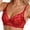 Red, variant on XFeng Women Floral Lace Underwire Bra, V Neck Adjustable Thin Straps Support Comfort Bra