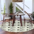 thumbnail image 3 of Round Rug 5Ft Washable Non-Slip, Easter Rabbit Circle Area Rugs for Living Room Bedroom, Cartoon Cute Bunny Sketch on Green Indoor Floor Mats Carpet Runner for Home Decor Aesthetic, 3 of 8