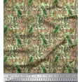 thumbnail image 1 of Soimoi Rayon Fabric Leaves, & Parrot Bird Print Fabric by the Yard 56 Inch Wide, 1 of 3