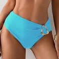 thumbnail image 5 of UTSJKR Women's Solid Cami Strap Bikini Set, Wire Free Triangle Split Bathing Suit, Sexy Slim Fit Holiday Beach Swimwear Sky Blue M, 5 of 5