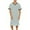 Gray, variant on Lovskoo Mens Summer Pajamas One Piece Casual Fashion Short Sleeve Nightdress Long Gown V-Neck Blouse Tops Shirt Loungewear Blue