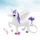 thumbnail image 5 of Llavero de unicornio con luz LED y sonido, colgante para bolso, decoración para coche, recuerdo de fiesta (morado), 5 of 7