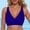 Blue, variant on Bikini Tops for Women Full Coverage Push up Supportive Swimwear Summer V Neck Backless Swimsuit Top Only Sports Lightweight Swim Bra Blue S