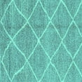 thumbnail image 1 of Ahgly Company Indoor Square Abstract Turquoise Blue Modern Area Rugs, 6' Square, 1 of 4