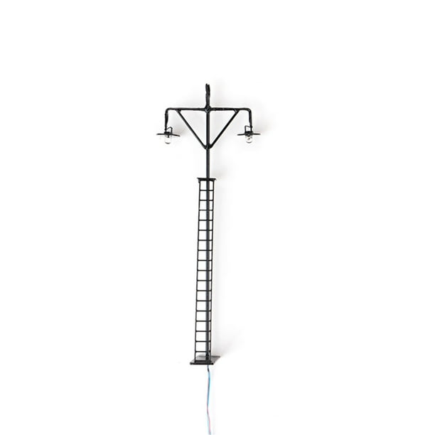 Billuyoard Modelo de luz de ferrocarril al aire libre en miniatura Mini poste de luz LED escala 1: 87 lámparas de parque de jardín decoraciones para Type3 NO3 Billuyoard HA064534-05